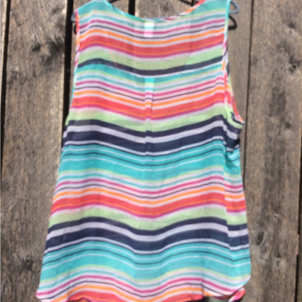 Torrid Striped Shear Tank Top - Picture 5 of 11
